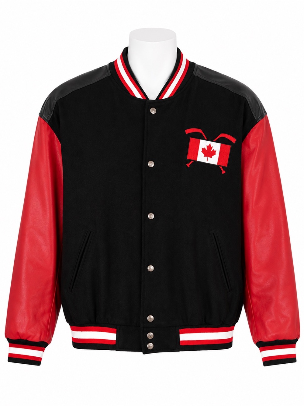 Size L Steve & Barry’s Vintage Collectible Team Canada Hockey Varsity Jacket NWT